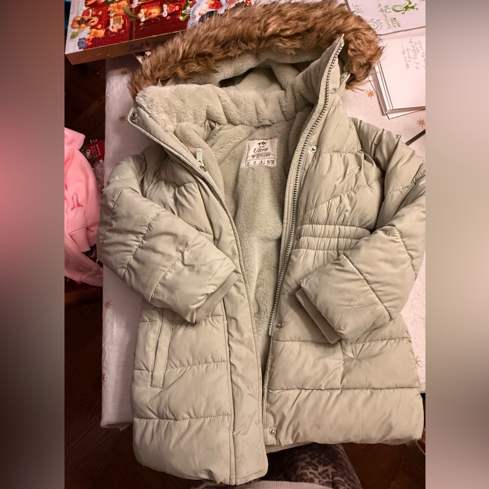 Abercrombie kids light Green Puffer Jacket